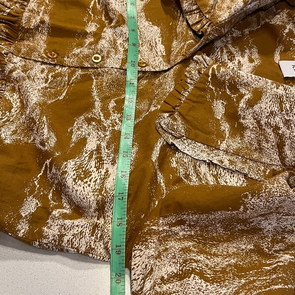 ICHI Chic Women's Midi Dress in Tan and Cream - Picture 7 of 9